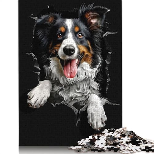 Collie Puzzle 1000-teilige Schwer Puzzle Spielzeug Pädagogisches Spiel Impossible Herausforderungsspielzeug Für Erwachsene Kinder 520pcs (52x38cm) von QBIREX
