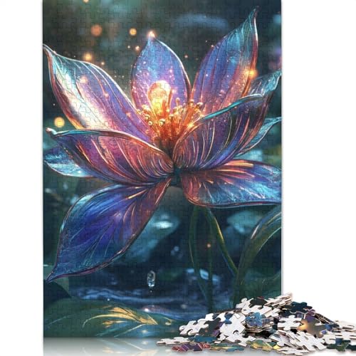 Colorful Crystal Glass Flower Puzzle 1000-teilige Schwer Puzzle Spielzeug Lernspiel Impossible Herausforderung Spielzeug Für Erwachsene Und Kinder Ab 12 Jahren 300pcs (40x28cm) von QBIREX