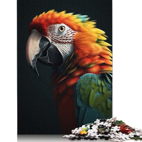 Colorful Parrot Puzzle 1000 Teile Schwer Puzzle Spielzeug Lernspiel Impossible Herausforderung Spielzeug Für Erwachsene Kinder 1000pcs (40x28cm) von QBIREX