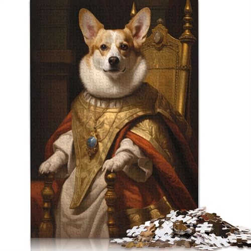 Corgi-Hund, süße Welpen, Puzzle für Erwachsene, Spielzeug, Lernspiel, schwierige Puzzles für Kinder ab 12 Jahren, 520 Teile (52 x 38 cm) von QBIREX