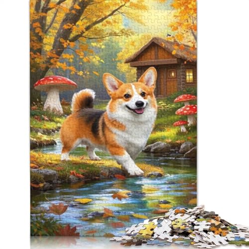 Corgi Puzzles 1000 Teile Schwer Puzzle Spielzeug Lernspiel Impossible Herausforderung Spielzeug Für Erwachsene Kinder 1000pcs (38x26cm) von QBIREX