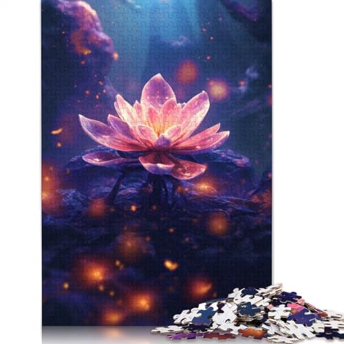 Cosmic Cherry Blossom Neon Puzzles 1000 Teile Schwer Puzzle Spielzeug Pädagogisches Spiel Impossible Herausforderungsspielzeug Für Erwachsene Kinder 1000pcs (75x50cm) von QBIREX