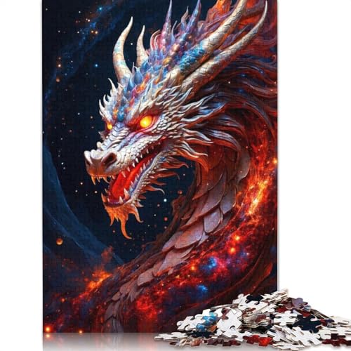 Cosmic Dragon Puzzle-Spielzeug, Lernspiel, Premium-Puzzle aus Karton für Erwachsene und Kinder, 1000 Teile (26 x 38 cm) von QBIREX