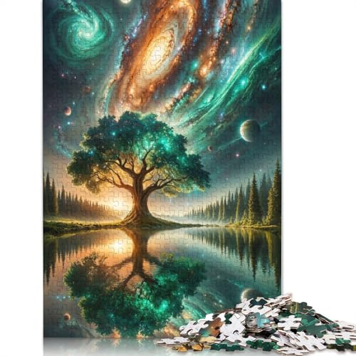 Cosmic Infinity Grove Puzzle 1000 Teile für Erwachsene, Holzpuzzles, Gehirntraining, Herausforderungsspiel, Unterhaltungsgeschenke, Familienaktivität (75 x 50 cm) von QBIREX