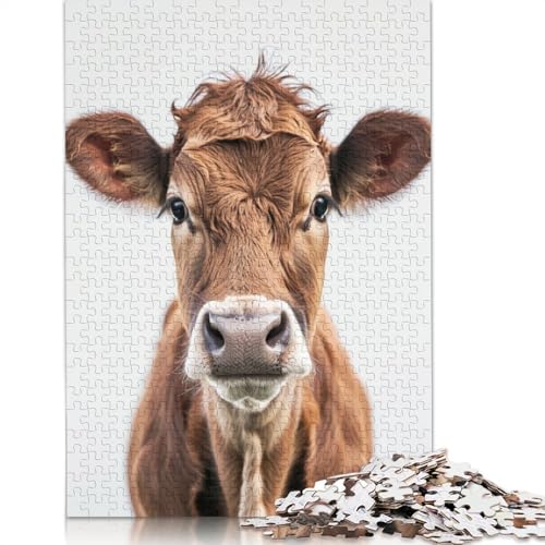 Cow Face Puzzles 520 Teile Schwer Puzzle Spielzeug Pädagogisches Spiel Impossible Herausforderungsspielzeug Für Erwachsene Kinder 520pcs (52x38cm) von QBIREX