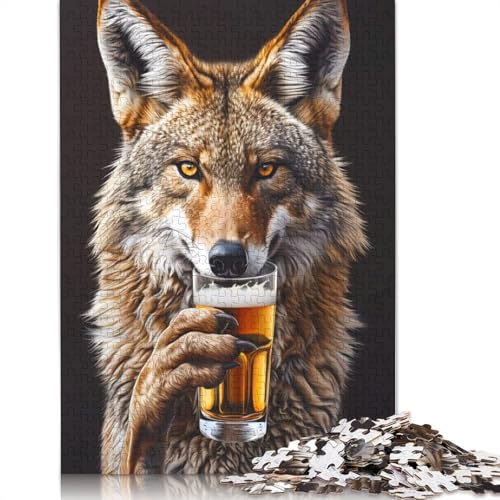 Coyote Beer Puzzle 1500 Teile Schwer Puzzle Spielzeug Lernspiel Impossible Herausforderung Spielzeug Für Erwachsene Kinder 1500pcs (85x57cm) von QBIREX