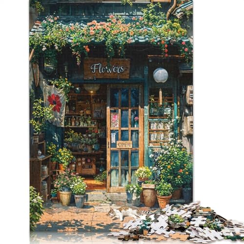 Cozy Flower Shop Puzzle für Erwachsene, 1000 Teile, lustiges Denksport-Puzzle für Kinder ab 12 Jahren, 1000 Teile (75 x 50 cm) von QBIREX