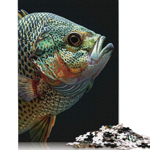 Crappie Fish Puzzle 1500 Teile Schwer Puzzle Spielzeug Lernspiel Impossible Herausforderung Spielzeug Für Erwachsene Und Kinder Ab 14 Jahren 1500pcs (85x57cm) von QBIREX