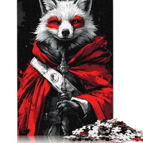 Crimson Fox Warrior Puzzle, Denksportaufgabe, 100% recycelter Karton, Puzzle für Kinder und Erwachsene ab 12 Jahren, Vatertagsgeschenk, 1000 Teile (75 x 50 cm) von QBIREX