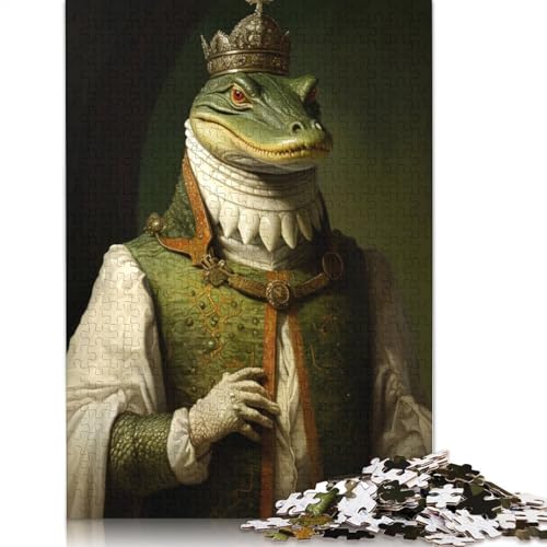 Crocodile King Clothes Puzzle 520 Teile für Erwachsene, kreative Spiele, Puzzlespiele für Erwachsene für Jungen oder Mädchen, 520 Teile (52 x 38 cm) von QBIREX