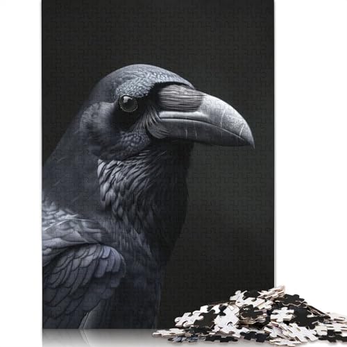 Crow Puzzle 1000 Teile Schwer Puzzle Spielzeug Lernspiel Impossible Herausforderungsspielzeug Für Erwachsene Und Kinder Ab 12 Jahren 1000pcs (75x50cm) von QBIREX