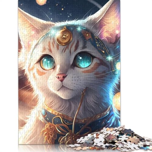Cute Cat Puzzle 1000-teilige Schwer Puzzle Spielzeug Lernspiel Impossible Herausforderungsspielzeug Für Erwachsene Kinder 300pcs (40x28cm) von QBIREX
