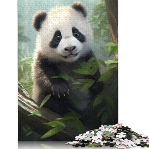 Cute Panda Puzzles 1000 Teile Schwer Puzzle Spielzeug Pädagogisches Spiel Impossible Herausforderung Spielzeug Für Erwachsene Und Kinder in Bewährter 1000pcs (40x28cm) von QBIREX