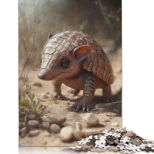 Cute Pangolin Armadillo Puzzles 1000 Teile Schwer Puzzle Spielzeug Lernspiel Impossible Herausforderung Spielzeug Für Erwachsene Und Kinder Ab 12 Jahren 1000pcs (75x50cm) von QBIREX