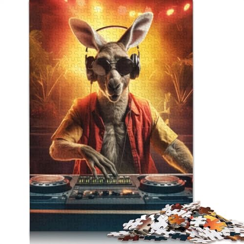DJ Kangaroo Puzzle, Lernspiele, Familienaktivitäten, Premium-Karton-Puzzle für Frauen und Männer, 1000 Teile (75 x 50 cm) von QBIREX
