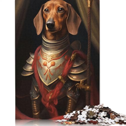 Dackel-Puzzle im Königsstil für Erwachsene, Lernspiel, Puzzlespiele für Erwachsene für Frauen und Männer, 520 Teile (52 x 38 cm) von QBIREX