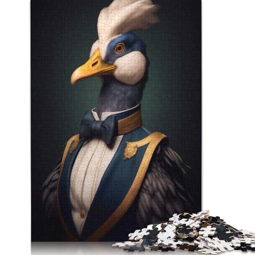 Dapper Duck im Smoking, Puzzle-Spielzeug, Lernspiel, Premium-Karton-Puzzle für Erwachsene und Kinder, Geschenk, 1000 Teile (75 x 50 cm) von QBIREX