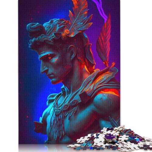 Dark Hermes Puzzle, Lernspiele, Familienaktivitäten, Premium-Karton-Puzzle für Frauen und Männer, 1000 Teile (75 x 50 cm) von QBIREX
