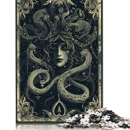 Dark Medusa Puzzle, anpassbare Bilder, 100% recycelter Karton, Puzzle für Erwachsene und Teenager, einzigartiges Geschenk, 1000 Teile (26 x 38 cm) von QBIREX