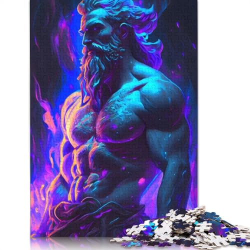 Dark Poseidon Puzzle 1000-teilige Schwer Puzzle Spielzeug Lernspiel Impossible Herausforderung Spielzeug Für Erwachsene Kinder 1000pcs (75x50cm) von QBIREX