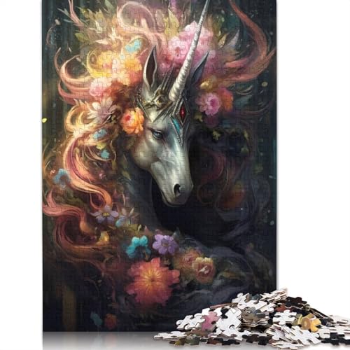 Das Einhorn und die Natur-Puzzle, 100% Recyclingkarton, 100% Recyclingkarton, Puzzle für Jungen oder Mädchen, 1000 Teile (26 x 38 cm) von QBIREX