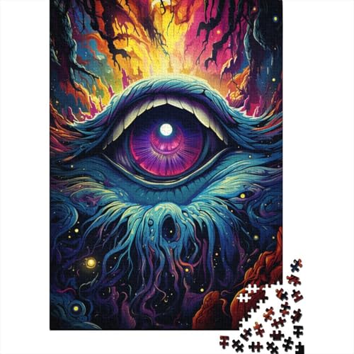 Das geheimnisvolle Auge der Fantasie, Puzzle, Lernspiele, Familienaktivitäten, Premium-Puzzle aus Karton für Frauen und Männer, 1000 Teile (38 x 26 cm) von QBIREX