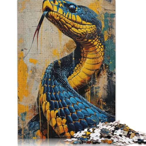 Das heimtückische Schlangen-Puzzle, Dekompressionsspielzeug, rechteckiges Papierpuzzle für Kinder und Erwachsene ab 12 Jahren, 1000 Teile (75 x 50 cm) von QBIREX