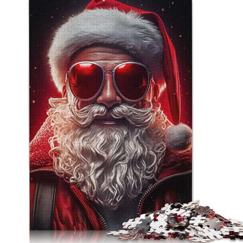 Das mächtige Weihnachtsmann-Puzzle, rechteckig, aus Pappe, Papier, rechteckig, Puzzle für Erwachsene und Kinder, 1000 Teile (38 x 26 cm) von QBIREX