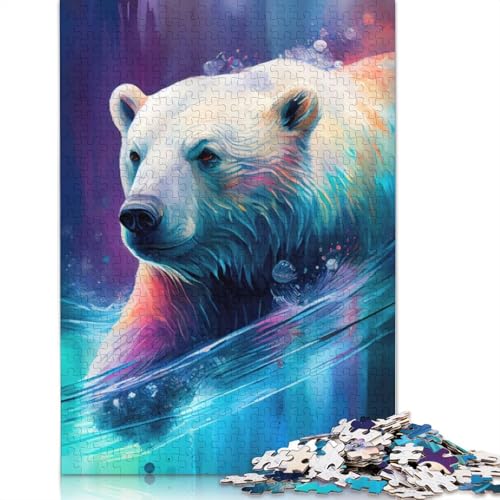 Das widerstandsfähige Eisbär-Puzzle, Denksportaufgabe, Premium-Karton-Puzzle für Kinder und Erwachsene ab 12 Jahren, 1000 Teile (26 x 38 cm) von QBIREX