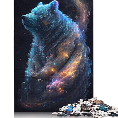 Denkspiel „Magischer Bär“, Puzzle, Entspannungs-Herausforderungsspielzeug, Premium-Karton-Puzzle für Erwachsene und Kinder, 1000 Teile (75 x 50 cm) von QBIREX