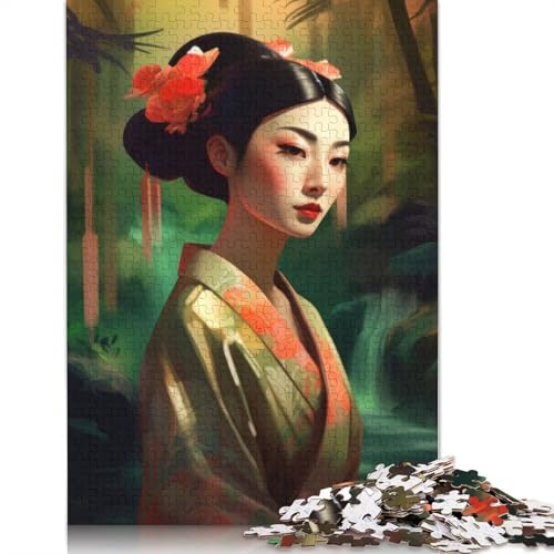 Der Charme der Geishas, 520-teiliges Puzzle für Erwachsene, rechteckige Papptafel, schwierige Puzzles für Frauen und Männer, 520 Teile (52 x 38 cm) von QBIREX
