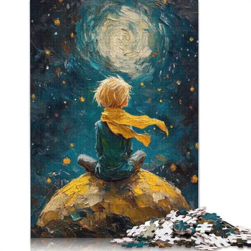 Der Kleine Prinz Malpuzzle DIY-Spiel Papier Rechteckiges Puzzle für Jungen oder Mädchen Geburtstagsgeschenk 1000 Teile (26x38cm) von QBIREX