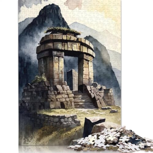 Der Sonnentempel in Peru, Puzzle, Lernspiele, Familienaktivitäten, Premium-Puzzle aus Karton für Frauen und Männer, 1000 Teile (75 x 50 cm) von QBIREX