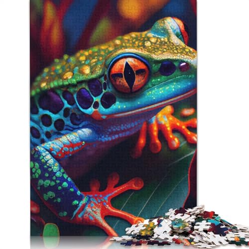 Der kleine springende Frosch 2, Puzzle, Dekompressionsspielzeug, 100% recycelter Karton, Puzzle für Erwachsene, Teenager, Vatertagsgeschenke, 1000 Teile (75 x 50 cm) von QBIREX