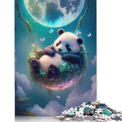Der verzauberte Panda, 1000-teiliges Puzzle für Teenager, Geschenke, Papierpuzzle, Puzzle für Erwachsene, Lernspiele für Zuhause, DIY-Spielzeug, 1000 Teile (75 x 50 cm) von QBIREX