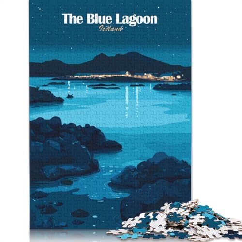 Die Blaue Lagune, Island. Puzzle-Spaßaktivität für zu Hause. Hochwertiges Karton-Puzzle für Erwachsene, 1000 Teile (38 x 26 cm) von QBIREX