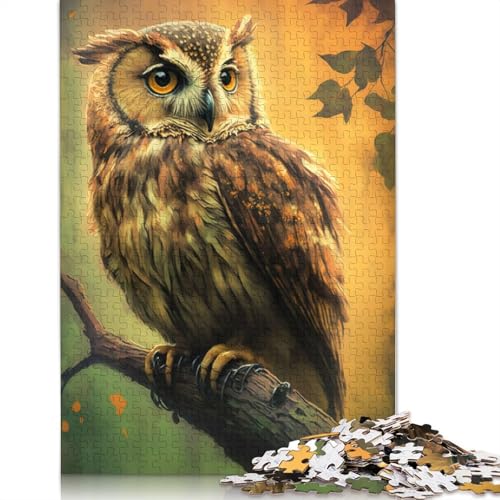 Die braune Eule, 1000-teiliges Puzzle, ab 18 Jahren, Lernspiele, Puzzles für Erwachsene, für Frauen, für Kinder ab 12 Jahren, 1000 Teile (75 x 50 cm) von QBIREX