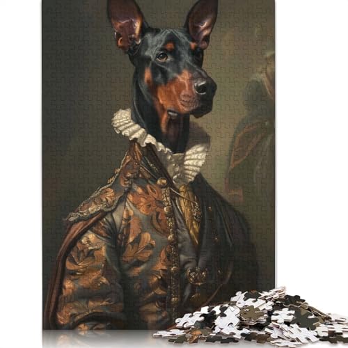 Dobermann-Hund-Tiere-Puzzles für Erwachsene, Spielzeug, Lernspiel, schwierige Puzzles für Kinder ab 12 Jahren, 1500 Teile (85 x 57 cm) von QBIREX