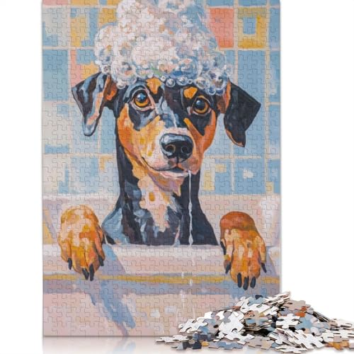 Dog in A Bath Puzzles 1000 Teile Schwer Puzzle Spielzeug Lernspiel Impossible Herausforderung Spielzeug Für Erwachsene Kinder 1000pcs (40x28cm) von QBIREX