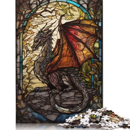 Drache im Glas-Puzzle für Erwachsene, kreative Spiele, Puzzle-Geschenk für Jungen oder Mädchen, 520 Teile (52 x 38 cm) von QBIREX