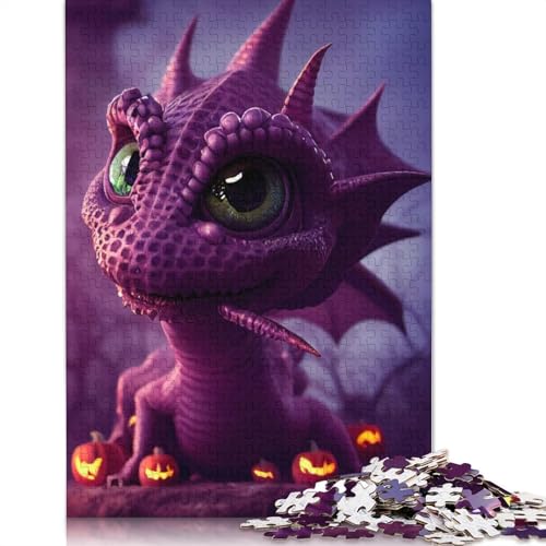 Drachen-Halloween-Puzzle, Spielzeug, Lernspiel, Premium-Karton-Puzzle für Erwachsene und Kinder, 1000 Teile (75 x 50 cm) von QBIREX