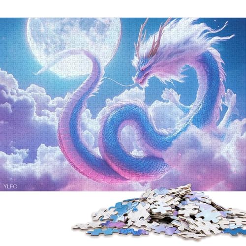 Drachenpuzzle, herausfordernd und knifflig, 100% recycelter Karton, Puzzle für Erwachsene und Teenager, Geburtstagsgeschenk, 70 x 50 cm, 1000 Teile Drachenpuzzle, herausfordernd und knifflig, 100% recycelter Karton, Puzzle für Erwachsene und Teenager, Geburtstagsgeschenk, 70 x 50 cm, 1000 Teile von QBIREX
