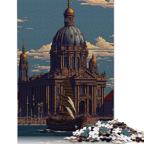 Dresden Pixel Art Puzzle, einzigartige Heimdekoration, Premium-Karton-Puzzle für Erwachsene und Teenager, einzigartiges Geschenk, 1000 Teile (75 x 50 cm) von QBIREX