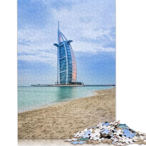 Dubai Puzzle DIY Spiel Papier Rechteckiges Puzzle für Jungen oder Mädchen Geburtstagsgeschenk 1000 Teile (75x50cm) von QBIREX