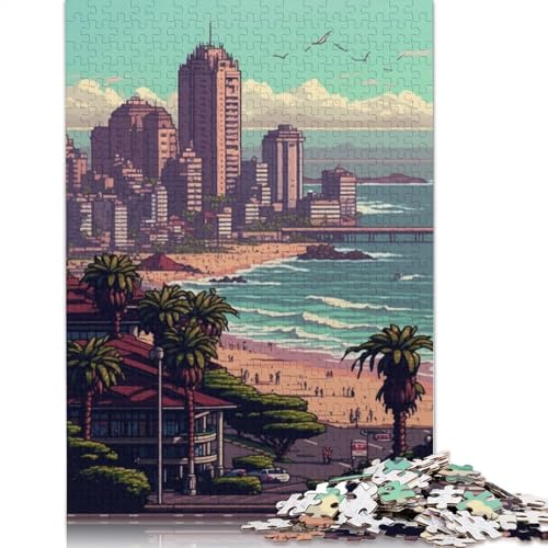 Durban Pixel Art Puzzles 1000-teilige Schwer Puzzle Spielzeug Lernspiel Impossible Herausforderungsspielzeug Für Erwachsene Kinder 1000pcs (75x50cm) von QBIREX