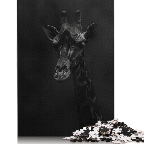 Dystopisches Giraffenporträt-Puzzle für Erwachsene, Lernspiel, Puzzle-Geschenke für Kinder ab 12 Jahren, 520 Teile (52 x 38 cm) von QBIREX