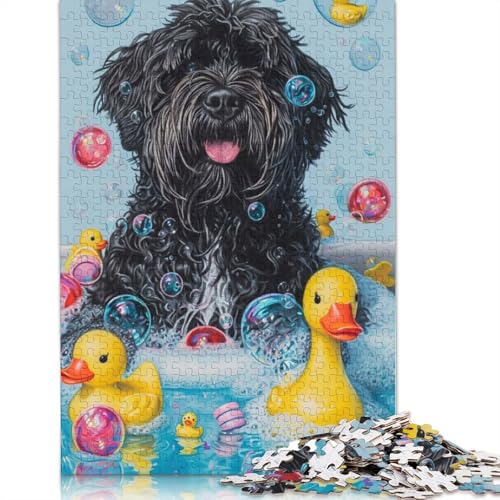 EIN Bouvier des Flandres-Hundepuzzle, 100% recycelter Karton, 100% recycelter Karton, Puzzle für Jungen oder Mädchen, 1000 Teile (26 x 38 cm) von QBIREX