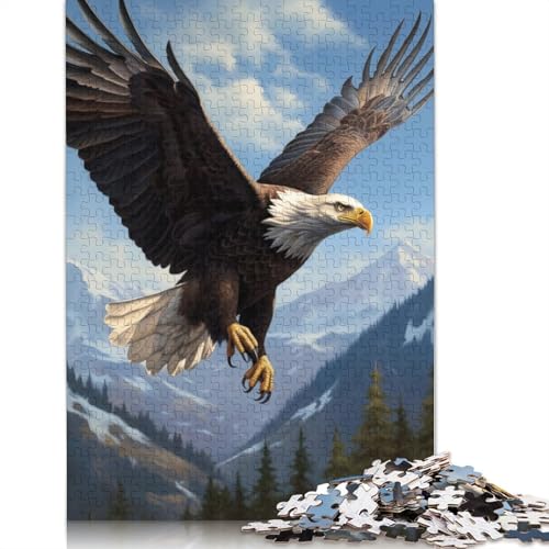 Eagle Mountains Puzzle DIY-Spiel, rechteckiges Papierpuzzle für Jungen oder Mädchen, Geburtstagsgeschenk, 1000 Teile (26 x 38 cm) von QBIREX