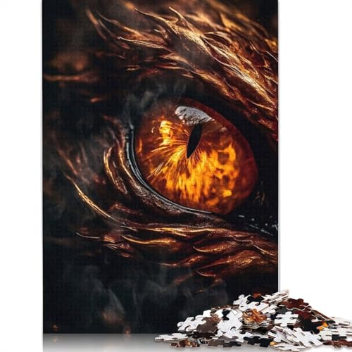 Earth Dragons Amber Eye 1000 Puzzles für Erwachsene, Lernspiel, Puzzlespiele für Erwachsene für Jungen oder Mädchen, 1000 Teile (75 x 50 cm) von QBIREX
