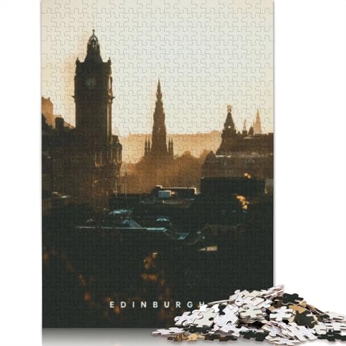 Edinburgh Puzzle Premium, 100% recycelte Pappe, 100% recycelter Karton, Puzzle für Kinder und Erwachsene ab 12 Jahren, 1000 Teile (75 x 50 cm) von QBIREX